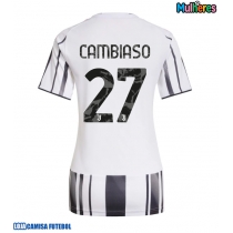 Camisa de Futebol Juventus Andrea Cambiaso #27 Equipamento Principal Mulheres 2025-26 Manga Curta